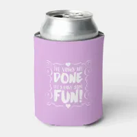 The Vows are Done Purple Wedding Favors Can Cooler