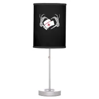 Skeleton Hand Heart Lazy Diy Halloween Costume Nur Table Lamp