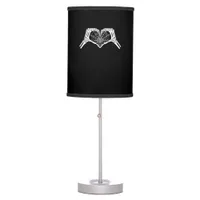 Skeleton Heart Hands Spiderweb Halloween Spooky Wo Table Lamp