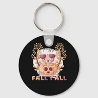 It’s Fall Y’all Pumpkin Halloween Cat Autumn Keychain