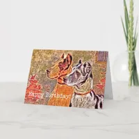 Vintage Great Dane, Happy Birthday Card