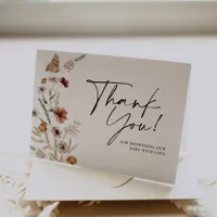 Fall Baby Shower Thank You Card