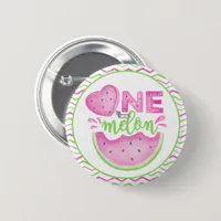 One in a Melon Birthday Button – Pink Watermelon 