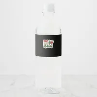 Tis Season Retro Funny Sloth Water Bottle Label
