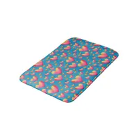 Multicolored Watercolor Hearts Bath Mat