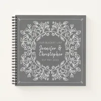 Trendy Chic Floral Couple's Our Bucket List Notebook