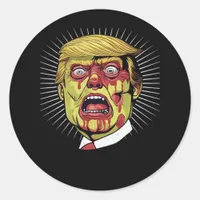 Trumpkin Retro Halloween   Classic Round Sticker
