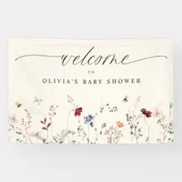 Boho Wildflower Bees Baby Shower Welcome Sign