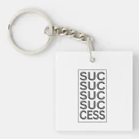 Success Inspirational Motivational Affirmation Keychain