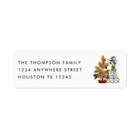 Cute Mice Christmas Tree Name Return Address Label