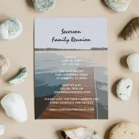 Wooden Dock on Lake Family Reunion Invitation