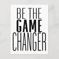 Be The Game Changer Motivational Quote Postcard