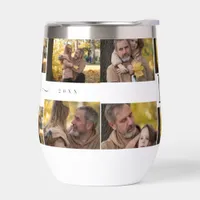 Best Dad Ever | Father's Day 6 Photo Collage Thermal Wine Tumbler