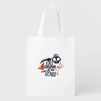 Eat Drink And Be Scary Vintage Graphic Grocery Bag