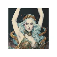 Steampunk Dancing Woman Wood Wall Art