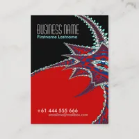 Striking Bold Red & Black Business Card