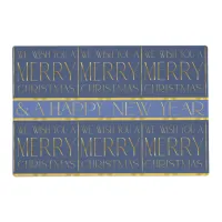 Blue Gold Christmas Pattern#34 ID1009 Placemat