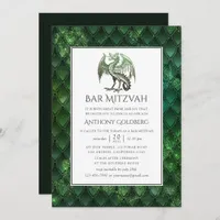 Dragon themed Bar Mitzvah Invitation