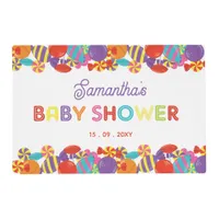 Colorful Sweet Fun Candy Baby Shower Placemat