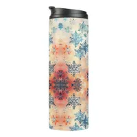 Vintage Snowflakes Pattern - Thermal Tumbler