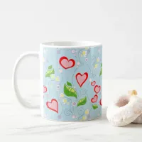 Fun Colorful Hearts and Flowers Coffee Mug