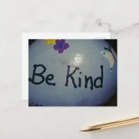 Cute Little Painted Rock Be Kind Postcard
