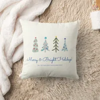 Scandinavian Minimalist Christmas trees Throw Pillow