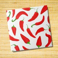 Red Chilli Peppers on White Ceramic Tile