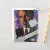 Retro 1960s era smoker man collage postcard