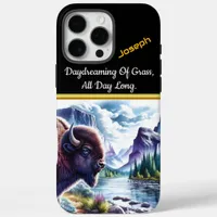 Majestic Buffalo by a Tranquil Mountain River iPhone 16 Pro Max Case