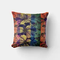 Delphinium  flowers painting throw pillow