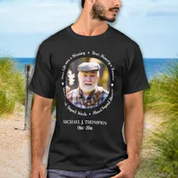 Custom Remembrance Modern Photo Memorial Walk T-Shirt