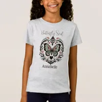 Boho Butterfly Soul Gray T-Shirt