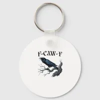 F-Caw-F Funny Bird Crow Keychain