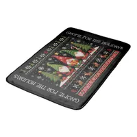 Funny Colorful Pixelated Gnome for the Holidays Bath Mat