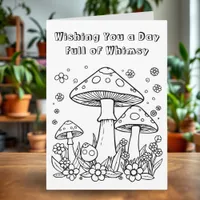 Wishing You a Whimsical Day | Coloring Page Card