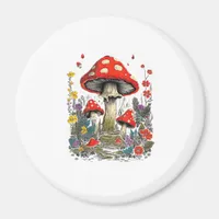Cottagecore Aesthetic Mushroom Goblincore Minimal  Magnet