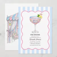 Club Bride Palm Beach Bachelorette Party Invitation