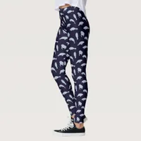 Manatees Cute Blue Patterned Leggings
