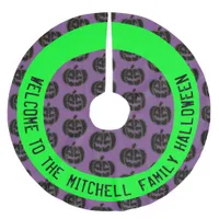 Personalized Pumpkins Halloween Tree Skirt