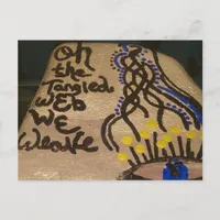 Cute Little Painted Rock Web We Weave Postcard