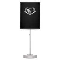 Skeletons Heart  Hands Table Lamp