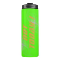 Gold "NOT TODAY!" with Silver Glitter on Green |  Thermal Tumbler