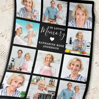 Modern Memorial In Loving Memory 11 Photo Collage Fleece Blanket