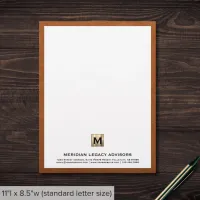 Professional Monogram Business Letterhead