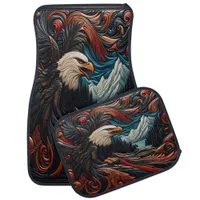 Eagle Scenic Leather-looking Artwork Car Floor Mat