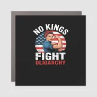 No King Patriotic Freedom No Kings In America Vint Car Magnet