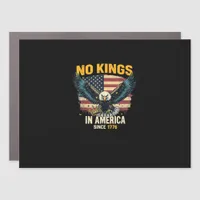 No Kings In America Since 1776 Vintage Graphic Car Magnet