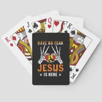 Jesus Is Heart Skeleton Hand Minimal Design Poker Cards