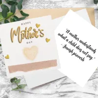 Happy mother's day greeting gold foil Card